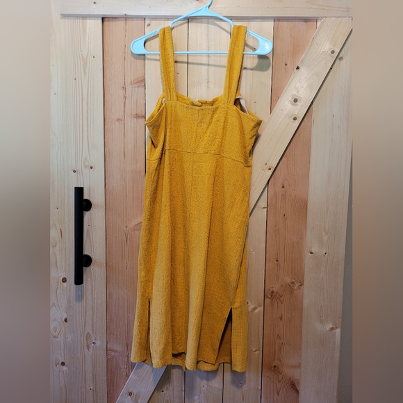 Madewell Texture & Thread Button Tank Yellow Dress - Picture 5 of 6